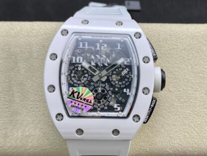 Richard Mille RM011 White Rubber Strap | UK Replica - 1:1 best edition replica watches store,high quality fake watches