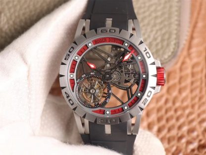 Roger Dubuis RDDBEX0622 Tourbillon red skeleton dial | UK Replica - 1:1 best edition replica watches store,high quality fake watches