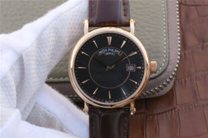 Patek Philippe Calatrava Rose Gold Leather Strap | UK Replica - 1:1 best edition replica watches store, high quality fake watches