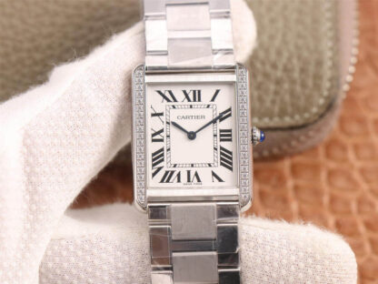 Cartier Tank Stainless Steel Diamond | UK Replica - 1:1 best edition replica watches store, high quality fake watches