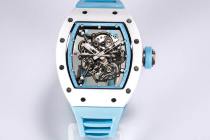 Richard Mille RM-055 BBR Factory Ceramic Case Blue Strap | UK Replica - 1:1 best edition replica watches store, high quality fake watches