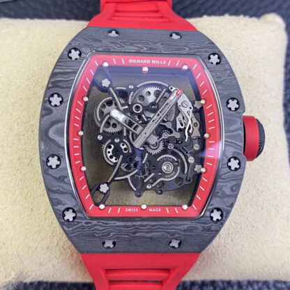 Richard Mille RM055 Carbon Fiber Red Strap Factory | UK Replica - 1:1 best edition replica watches store, high quality fake watches