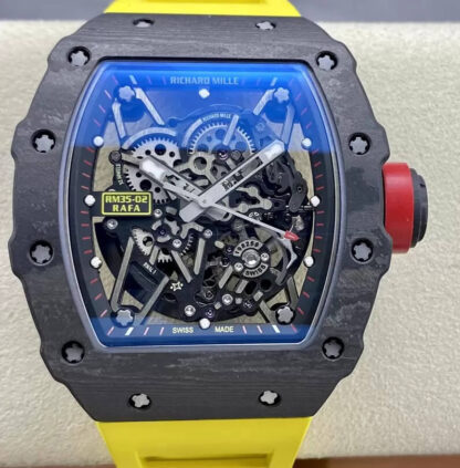 Richard Mille RM35-02 Yellow Strap T+ Factory | UK Replica - 1:1 best edition replica watches store, high quality fake watches