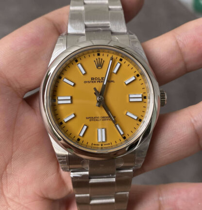 Rolex M124300-0004 Yellow Dial VS Factory | UK Replica - 1:1 best edition replica watches store, high quality fake watches