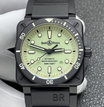 Bell & Ross BR0392-BL-D-KA-CE-SRB Rotating Bezel | UK Replica - 1:1 best edition replica watches store, high quality fake watches